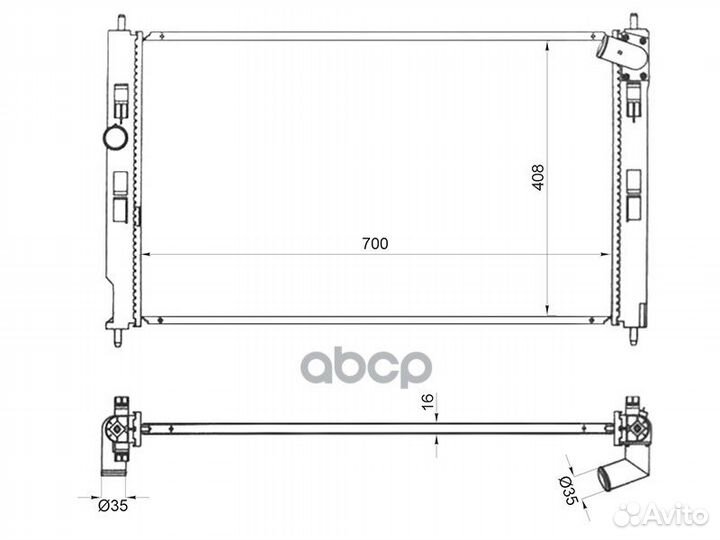 Радиатор mitsubishi ASX 10-16/lancer X 07-16/OU