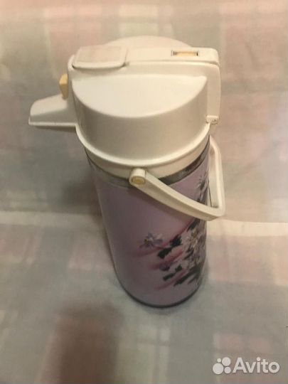 Термос китайский с помпой бу