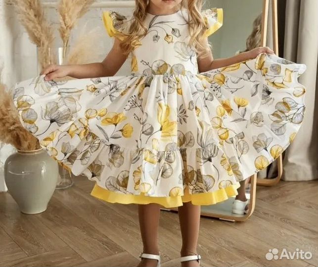 Платье для девочки летнее нарядное 104