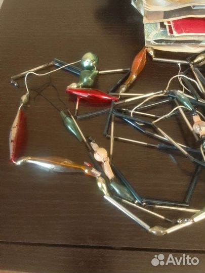 Стеклянные бусы на ёлку СССР