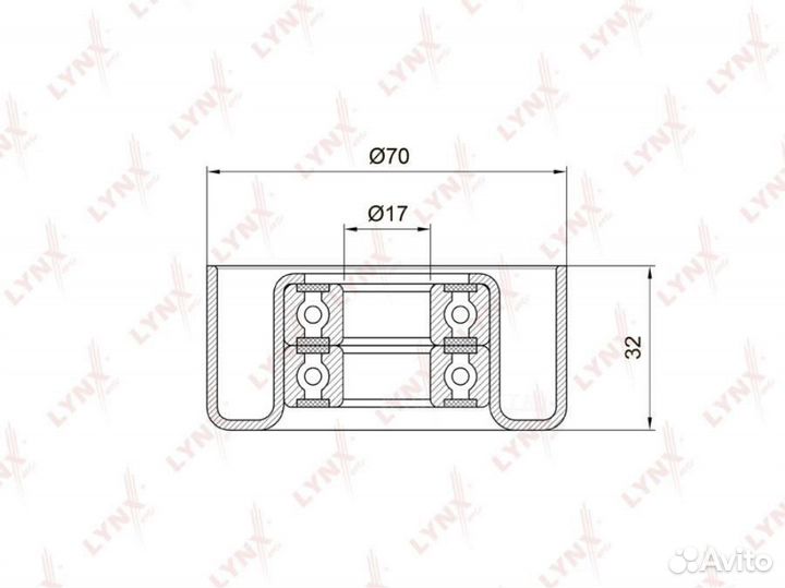 Lynxauto PB-5029 Ролик натяжной приводного ремня