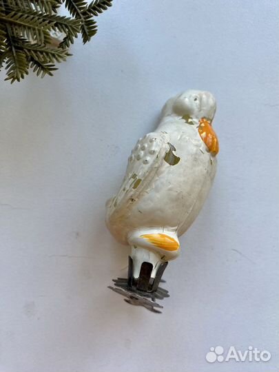 Ёлочная игрушка на прищепке Серая Шейка