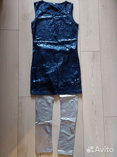 Комплект в диско стиле для девочки р.140-150