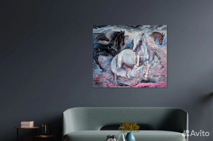 Картина с лошадьми 