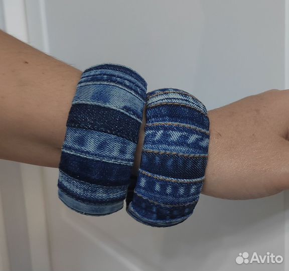 Браслет джинсовый