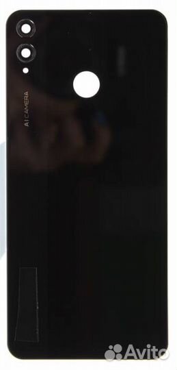Задняя крышка для Honor 8X Черная (со стеклом каме
