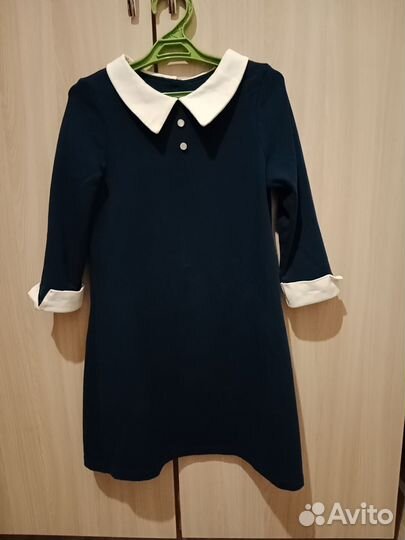 Школьное платье темно синее