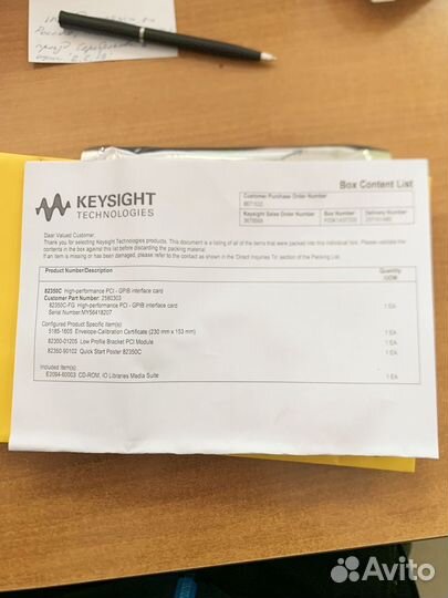 KeySight Technologies 82350C Контроллер PCI gpib