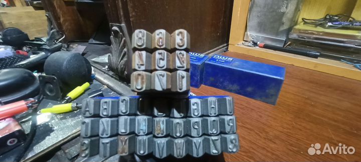 Клейма буквенные ударные