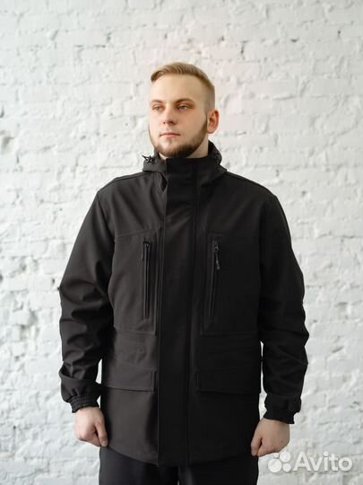 Демисезонный костюм inruska softshell, черный