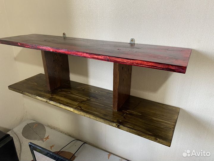 Полка настенная деревянная loft