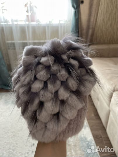 Шапка норка +кролик