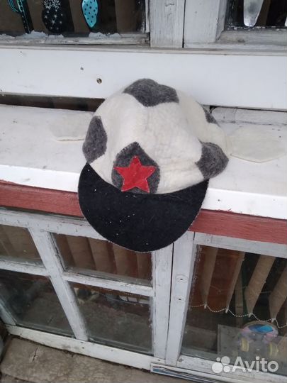 Шапка банная футбольная фанатская. СССР