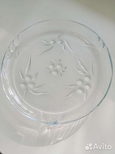 Стеклянное блюдо Perla 30см