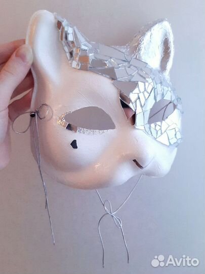 Маска кошка ручной работы