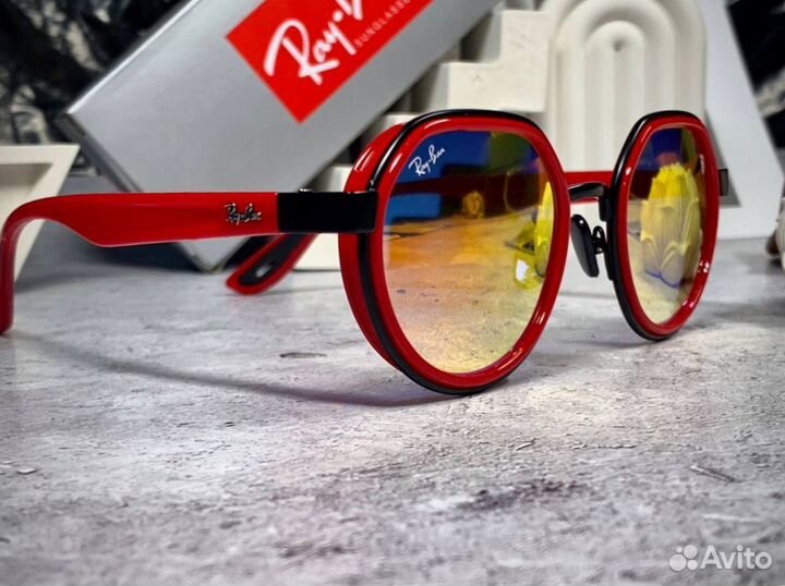 Очки Ray Ban Ferrari красный градиент