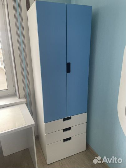 Шкаф IKEA Стува детский синий