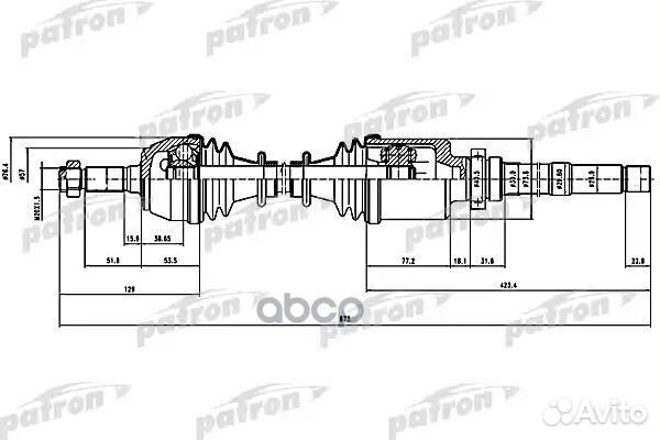 Полуось прав peugeot: 306 1.1/1.4 SL 93-01 PDS1