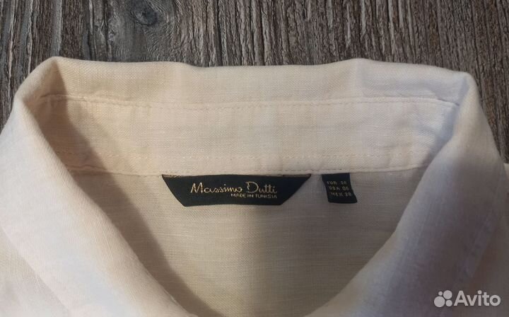 Льняная рубашка massimo dutti