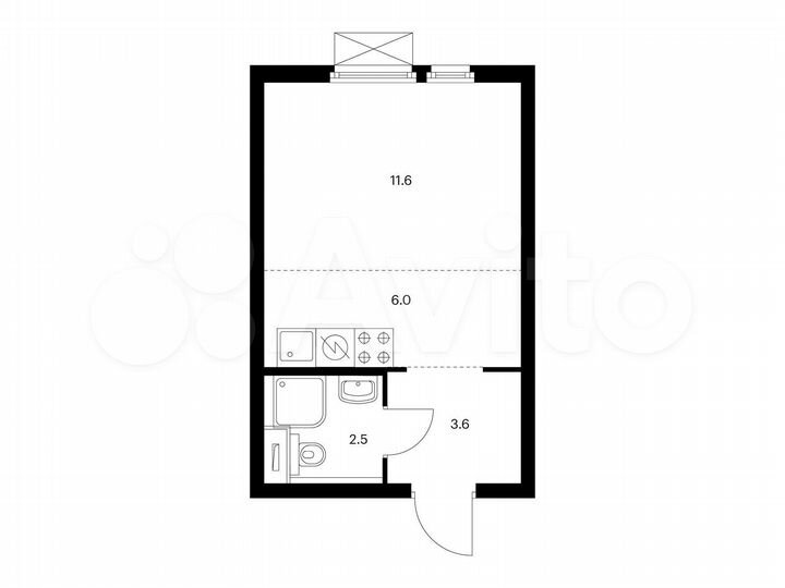 Квартира-студия, 23,7 м², 28/33 эт.