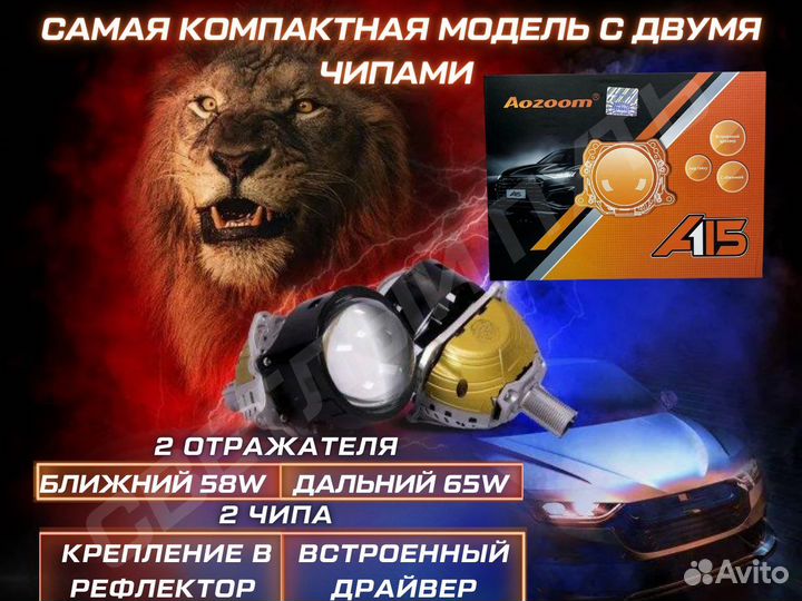 Светодиодные линзы модули Bi-Led Билед Aozoom A15