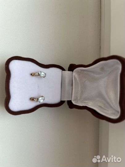 Золотые серьги детские 585