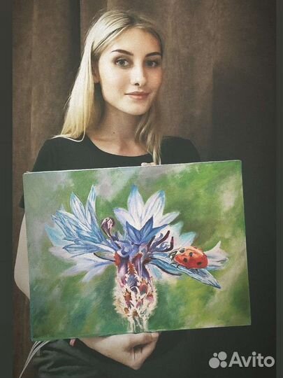 Картина маслом на холсте цветы