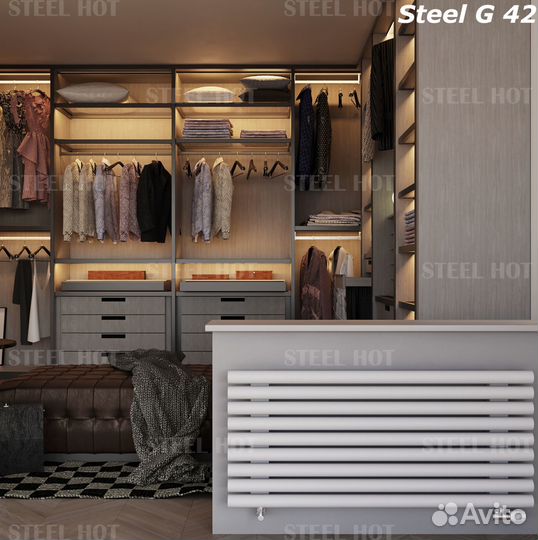 Горизонтальный радиатор отопления Steel-Hot