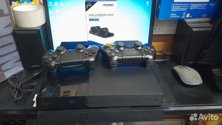 Ps4 Fat - slim 1000gb + 2 геймпада