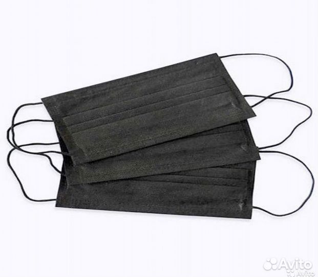 Маска медицинская черная