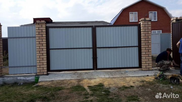 Забор из профнастила с установкой