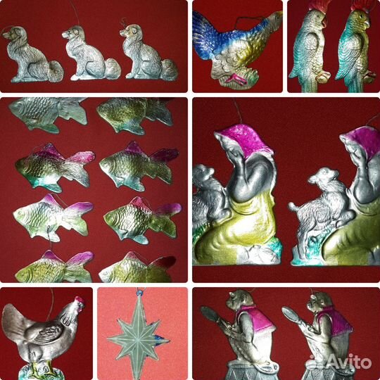 Елочные игрушки картонаж. СССР