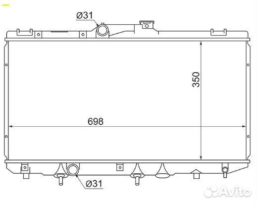 Радиатор двигателя Toyota Sprinter AE114 4A-FE