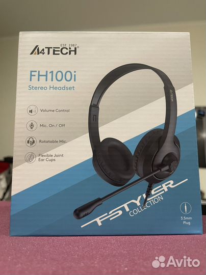Наушники с гарнитурой A4Tech Fstyler FH100i