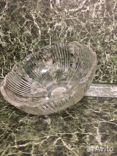 Салатница хрустальная