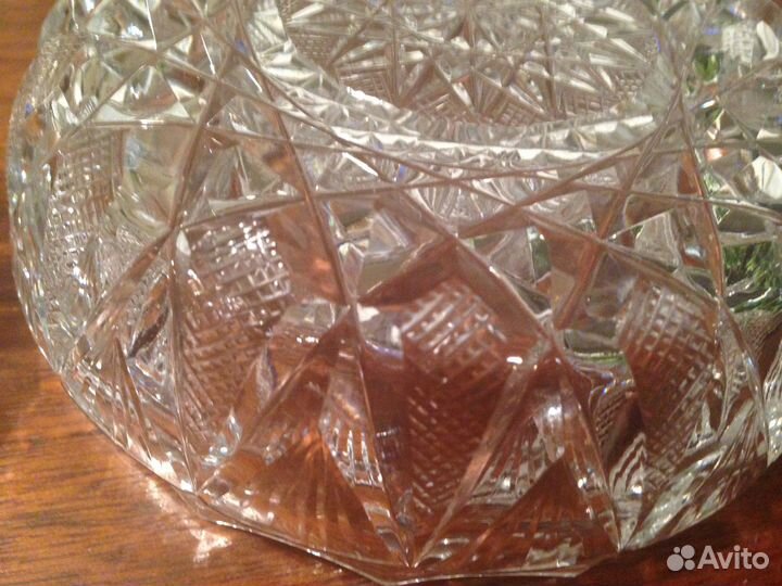 Две икорницы, хрусталь, диаметр 11 см, вместе