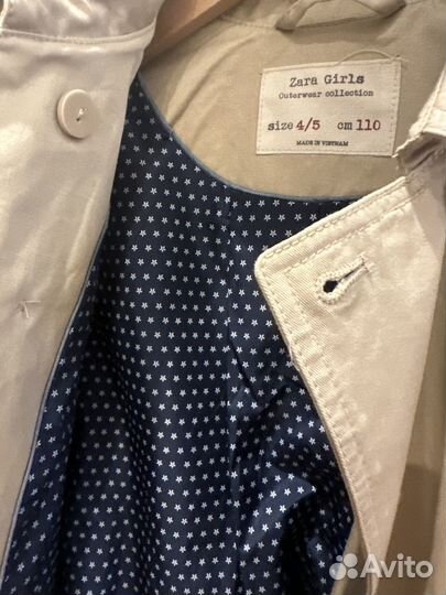 Тренч для девочки zara
