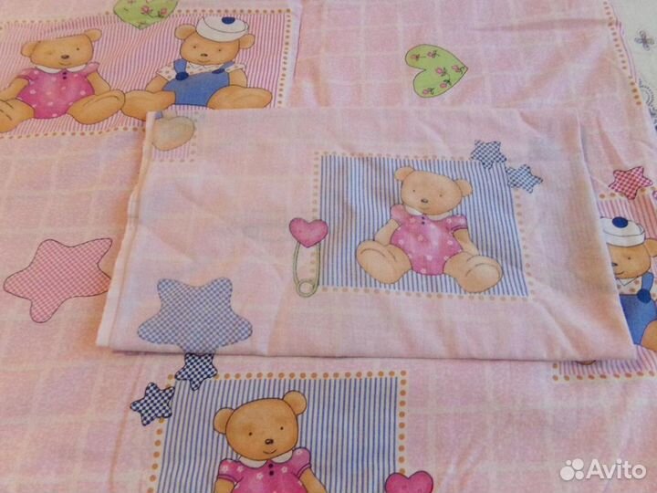 Одеяло детское с пододеяльником + простынь