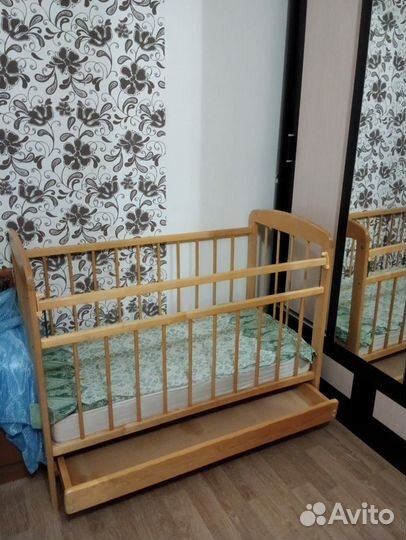 Кровать - Матрас в Подарок 120-60 дерево