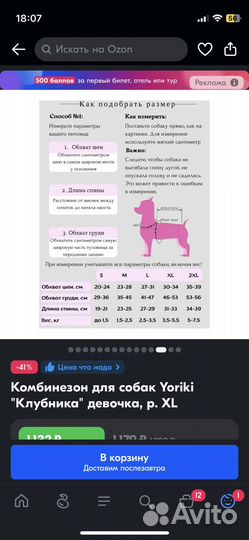 Костюм для собаки
