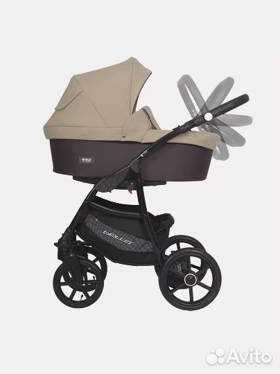 Коляска 3 в 1 Riko Bella коричневая. Новая в упако