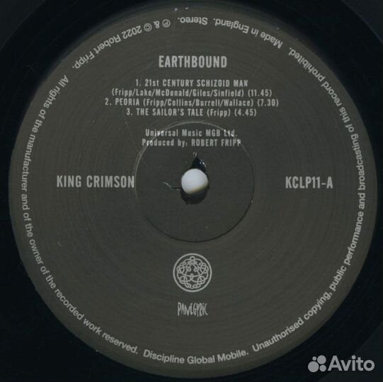 King Crimson / Earthbound (LP)