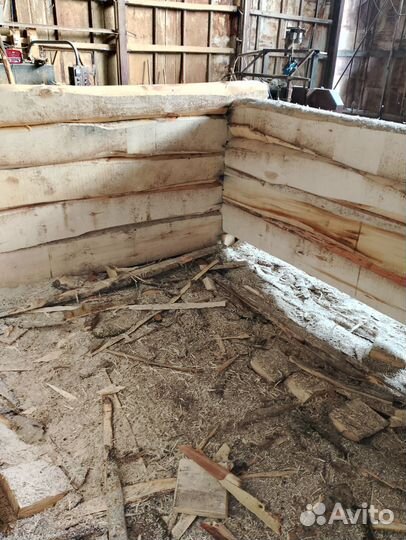 Сруб бани из осины