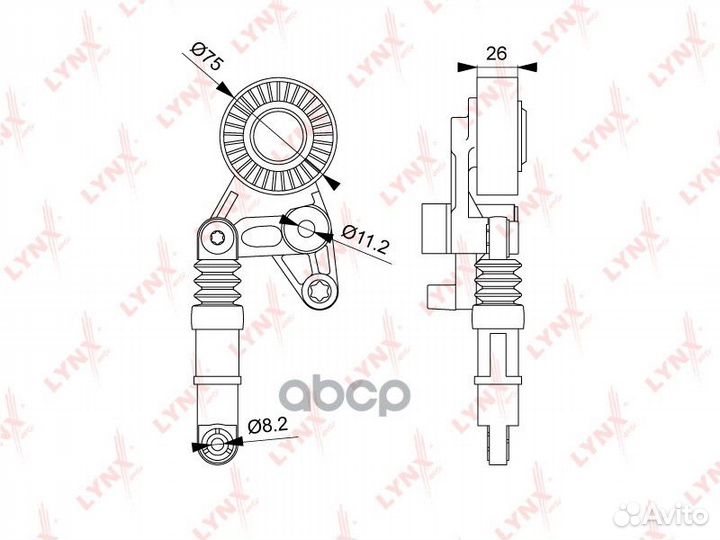 Ролик поликлинового ремня натяжной PT-3226
