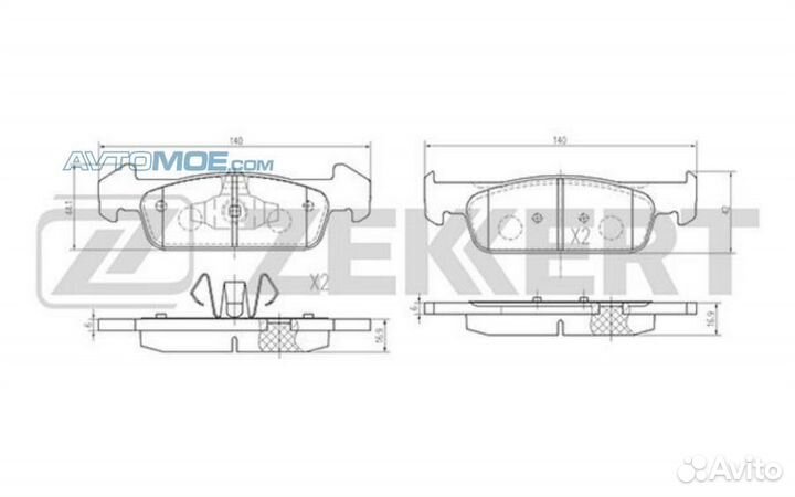 Колодки торм. диск. передн. Dacia Logan II 12- San