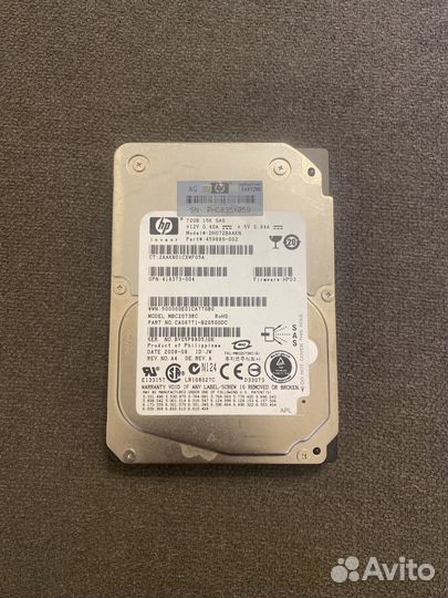 Жесткий диск sas 2.5 на 72 гб