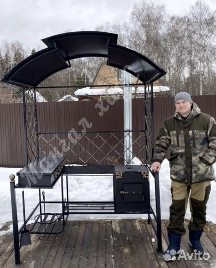 Мангал с крышей