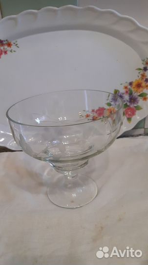 Ваза на ножке стекло СССР