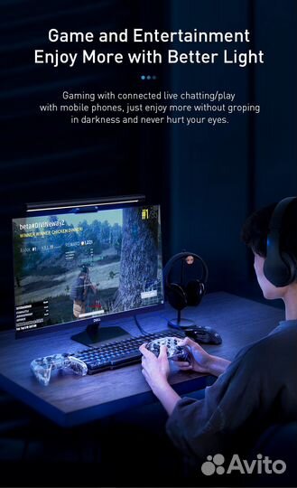 Baseus, настольная лампа для компьютера, ноутбука