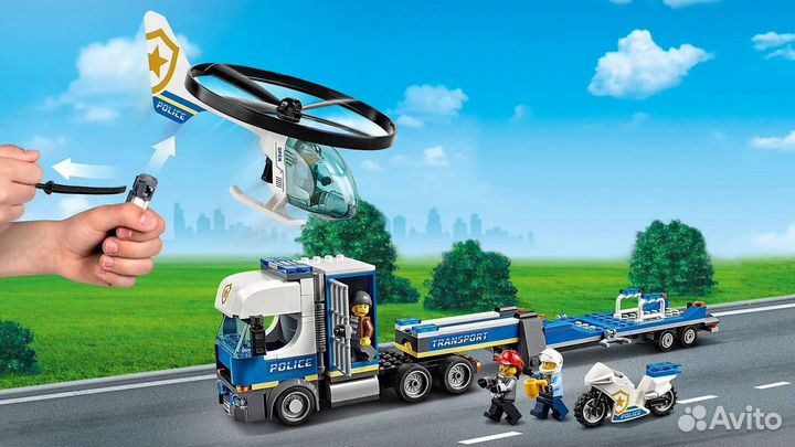 Lego City 60244 Полицейский вертолётный транспорт